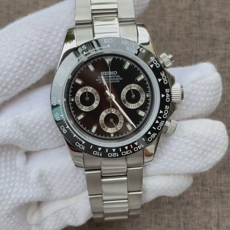 Seitona “Panda” – 40mm Hybrid Chronograph Watch