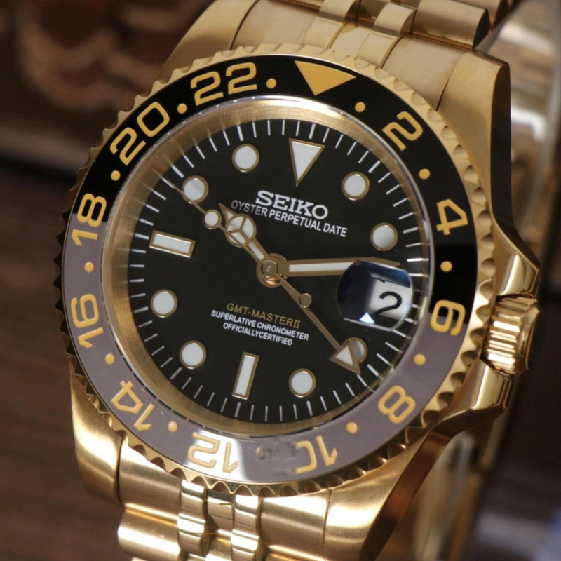 GMTeiko Master II Gold “Bruce Wayne” – 40mm Automatic GMT Watch