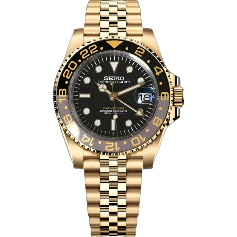 GMTeiko Master II Gold “Bruce Wayne” – 40mm Automatic GMT Watch