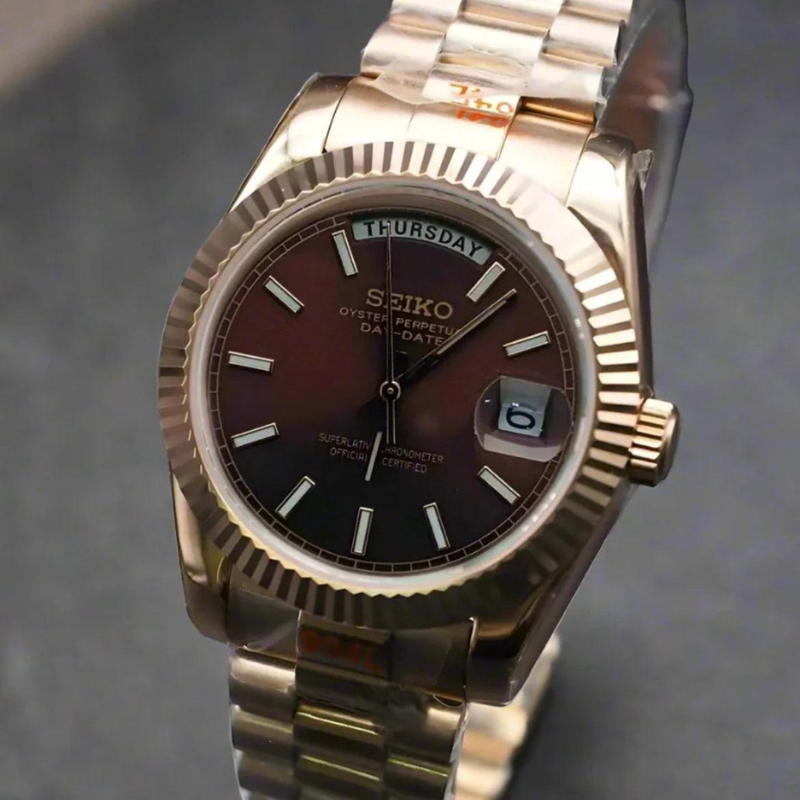 Seikodate "Chocolate" Rose Gold – 39mm Automatic Watch