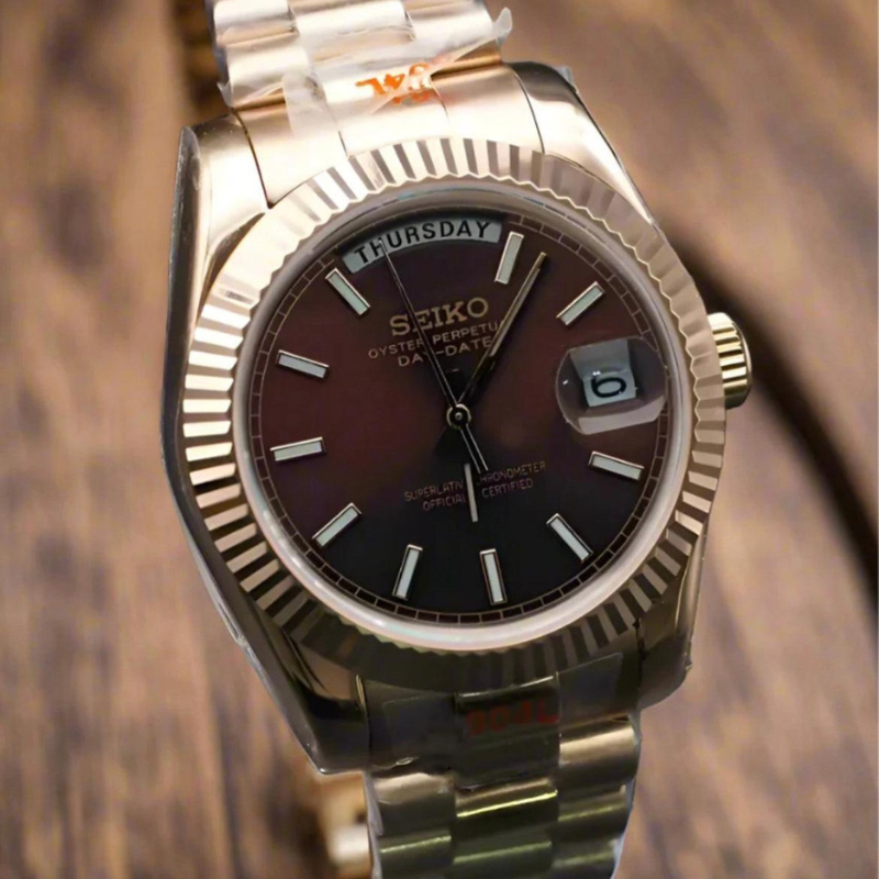 Seikodate "Chocolate" Rose Gold – 39mm Automatic Watch