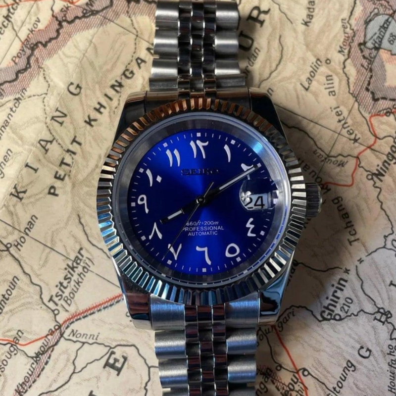 Seikojust "Blue Arabic" – 36/39mm Automatic Watch