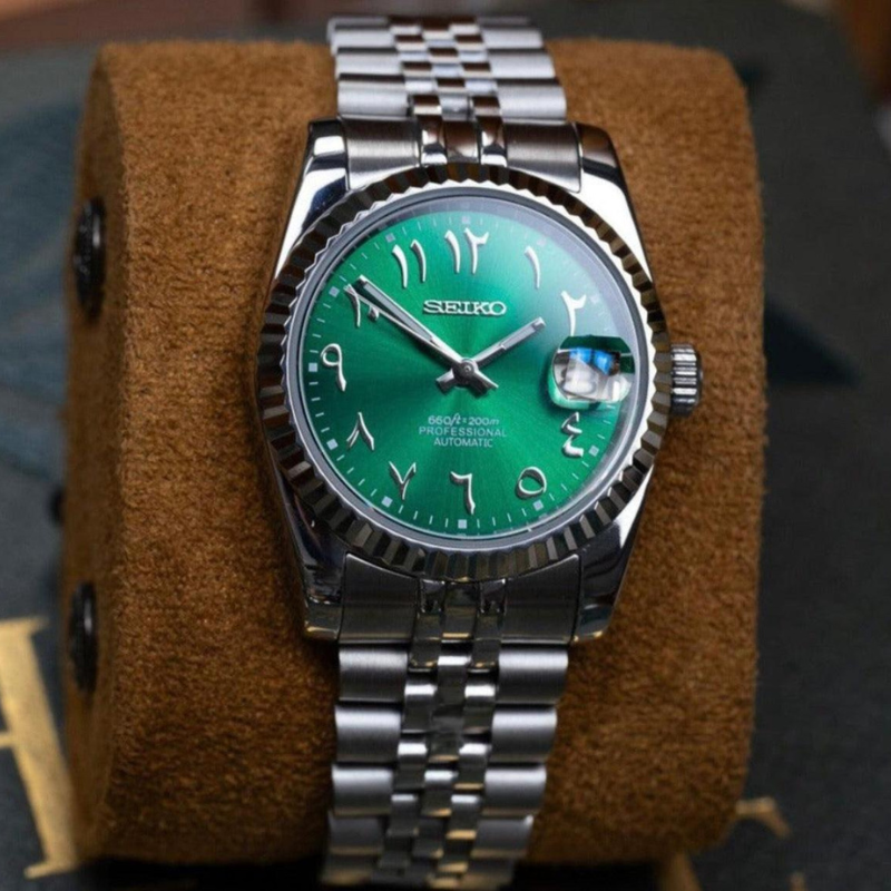 Seikojust "Green Arabic" – 36/39mm Automatic Watch