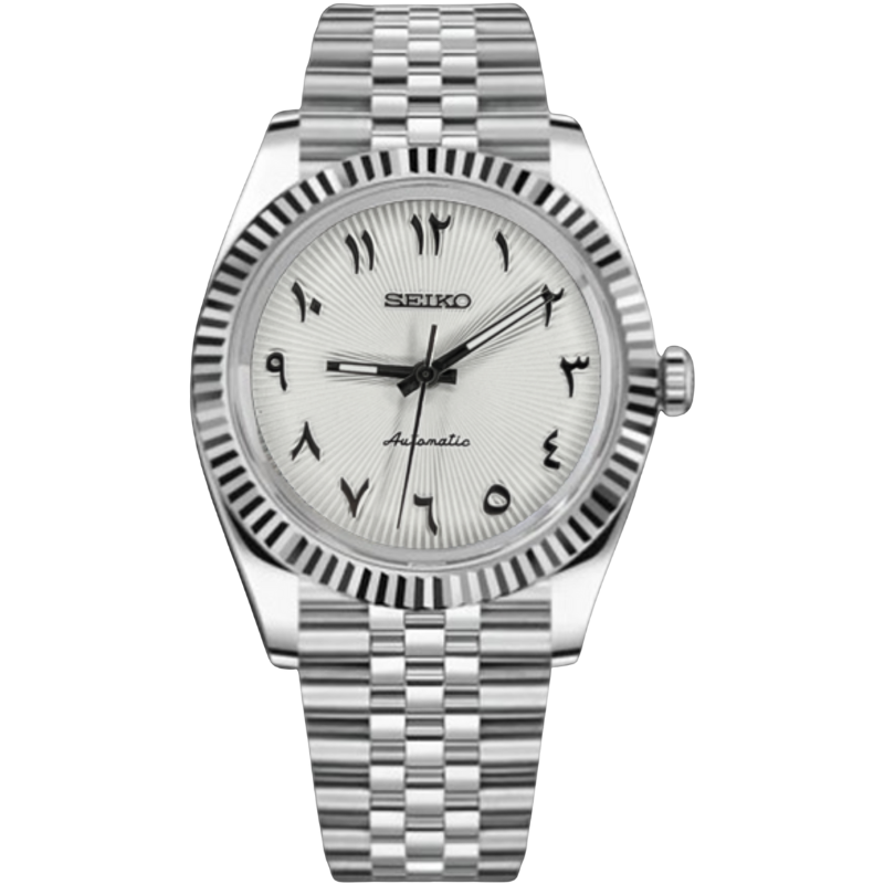 Seikojust “White Arabic” Gradient Dial – 36mm / 39mm Automatic Watch