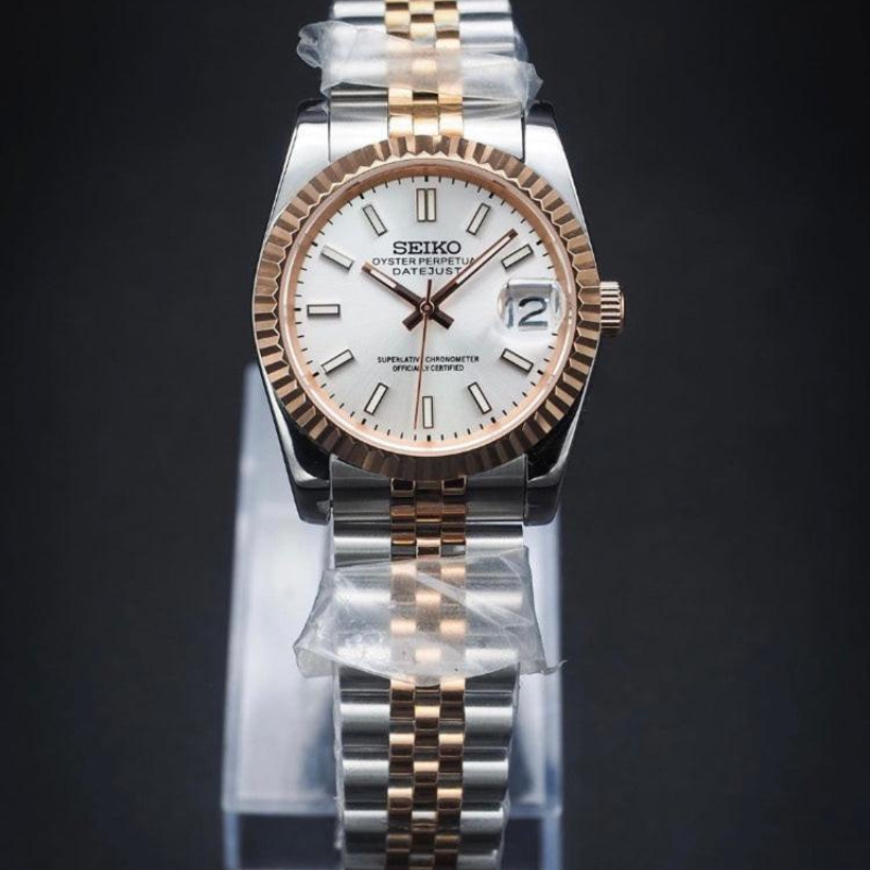 Seikojust “White” Two-Tones – 36mm / 39mm Automatic Watch