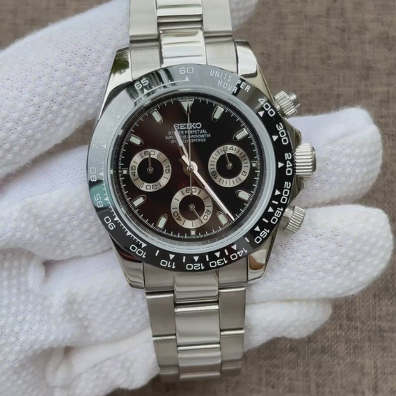 Seitona “Panda” – 40mm Hybrid Chronograph Watch