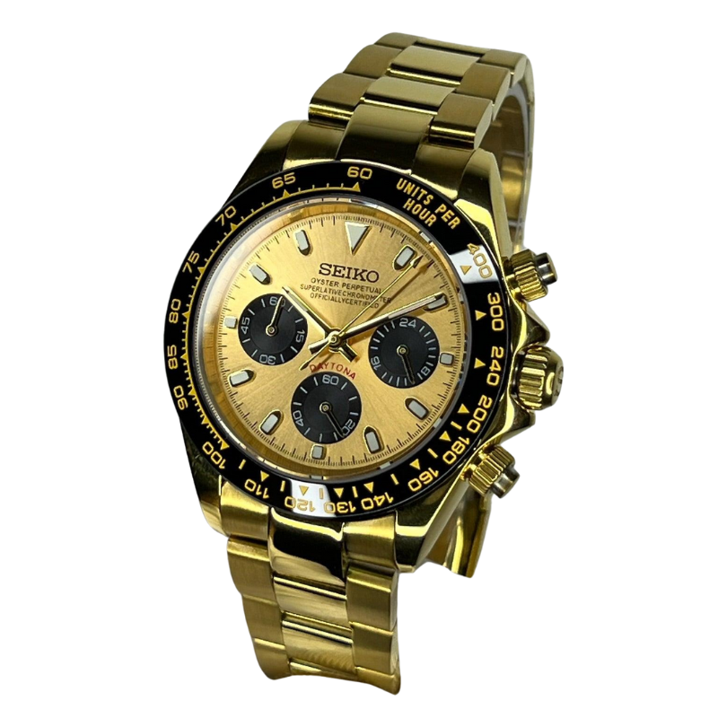Seitona “Gold & Black” – 40mm Hybrid Chronograph Watch