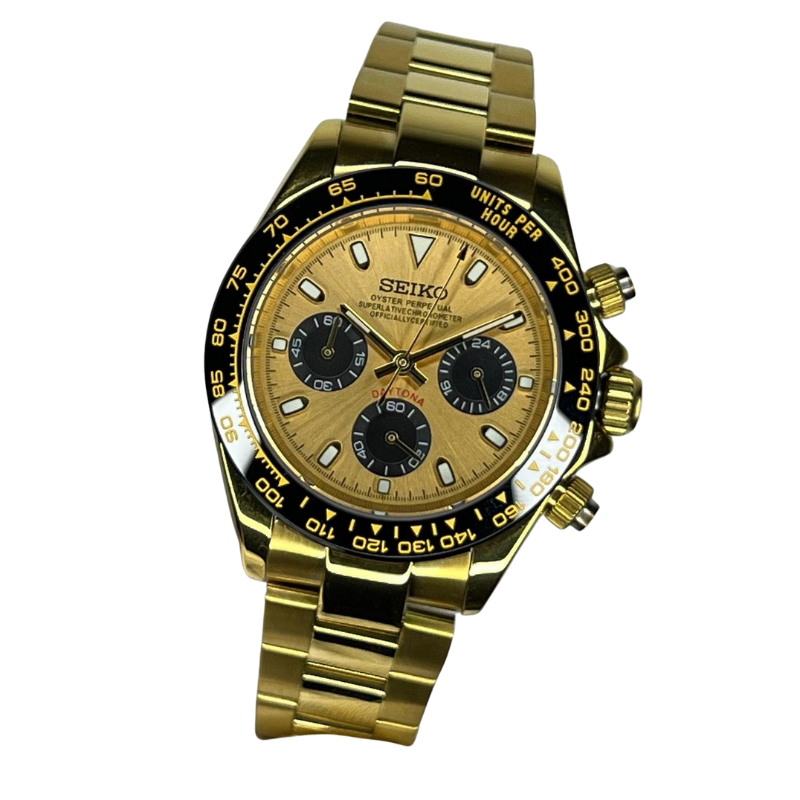 Seitona “Gold & Black” – 40mm Hybrid Chronograph Watch