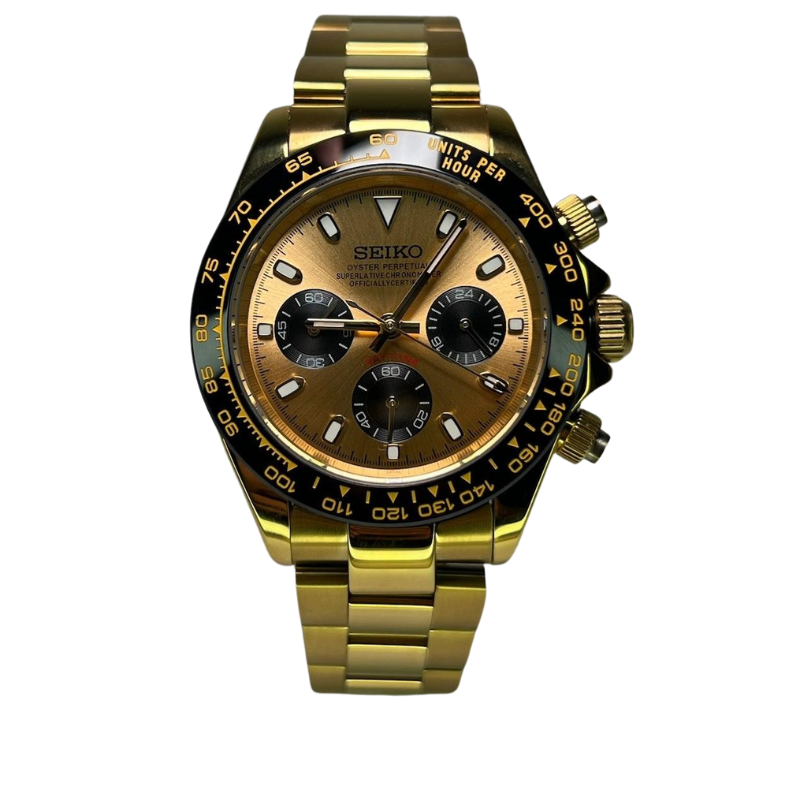 Seitona “Gold & Black” – 40mm Hybrid Chronograph Watch