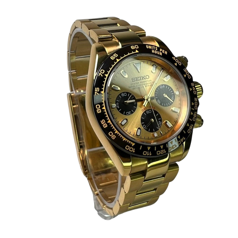 Seitona “Gold & Black” – 40mm Hybrid Chronograph Watch