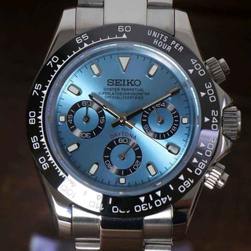 Seitona “Sky Blue” – 40mm Hybrid Chronograph Watch