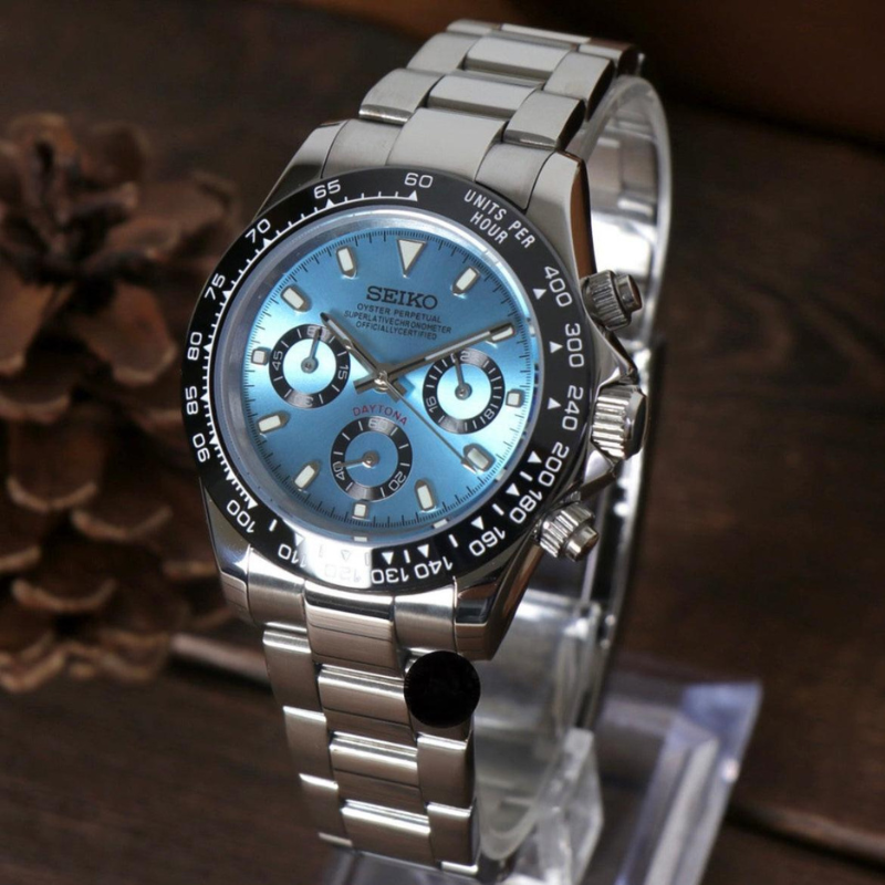 Seitona “Sky Blue” – 40mm Hybrid Chronograph Watch