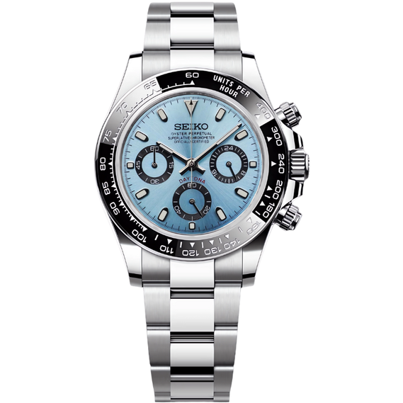 Seitona “Sky Blue” – 40mm Hybrid Chronograph Watch