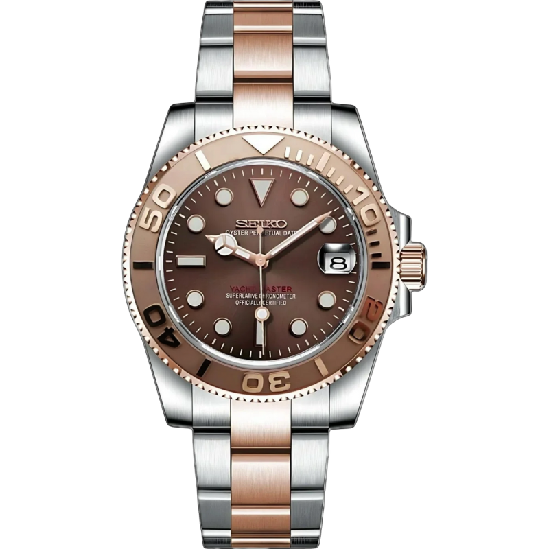Yacht Masteiko "Rose Gold & Brown" – 40mm Automatic Watch