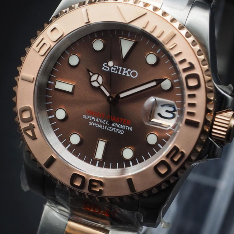 Yacht Masteiko "Rose Gold & Brown" – 40mm Automatic Watch
