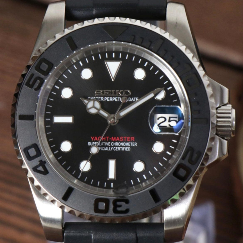 Yacht Masteiko "Silver & Black" – 40mm Automatic Watch