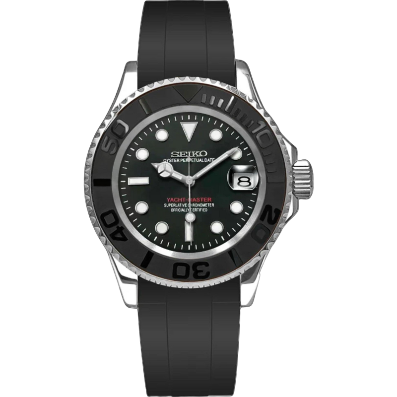 Yacht Masteiko "Silver & Black" – 40mm Automatic Watch
