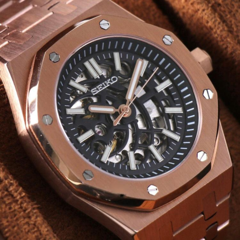 Royal Seikoak “Rose Gold Skeleton” – 41mm Automatic Watch