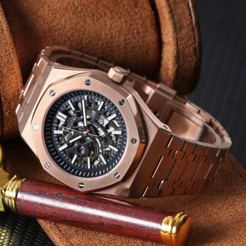 Royal Seikoak “Rose Gold Skeleton” – 41mm Automatic Watch