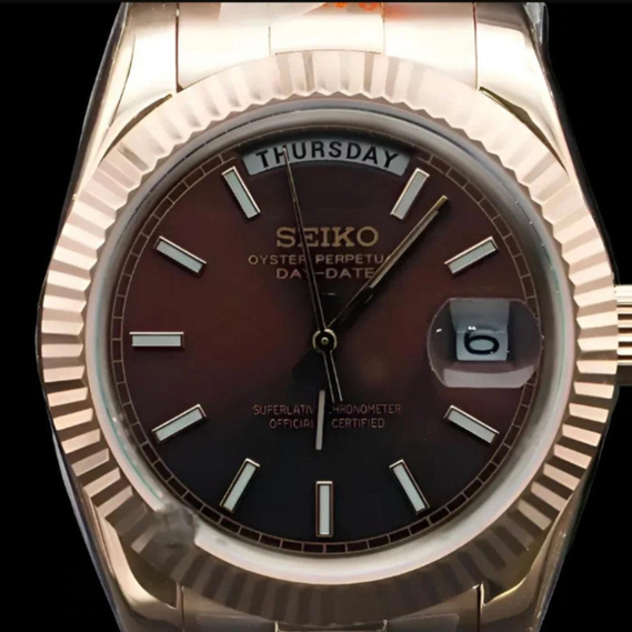 Seikodate "Chocolate" Rose Gold – 39mm Automatic Watch