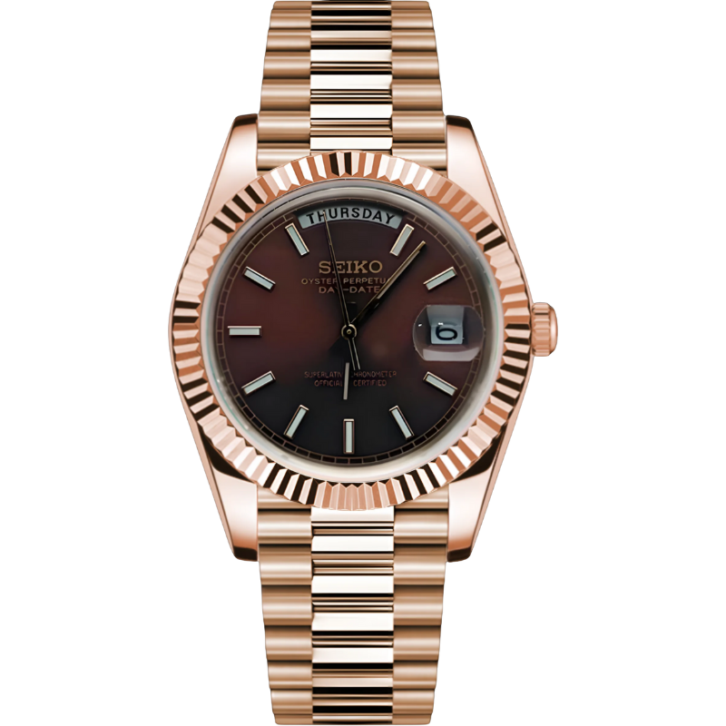 Seikodate "Chocolate" Rose Gold – 39mm Automatic Watch