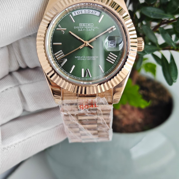 Seikodate "Green Olive" Rose Gold – 39mm Automatic Watch