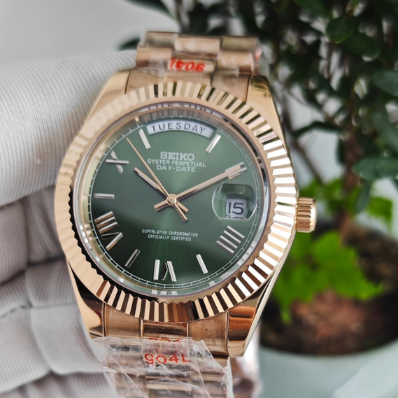 Seikodate "Green Olive" Rose Gold – 39mm Automatic Watch