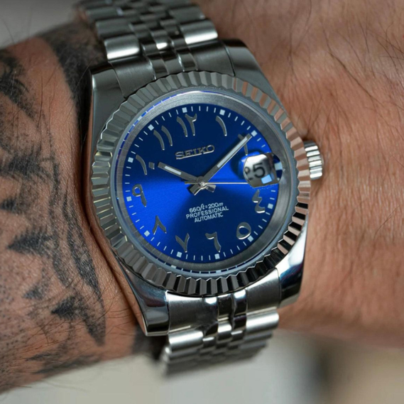 Seikojust "Blue Arabic" – 36/39mm Automatic Watch
