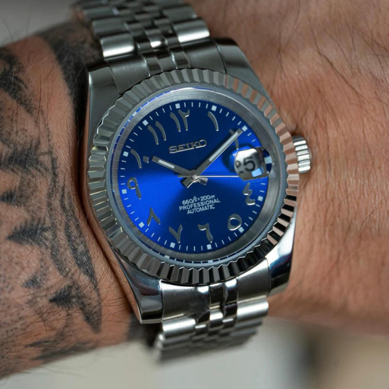 Seikojust "Blue Arabic" – 36/39mm Automatic Watch