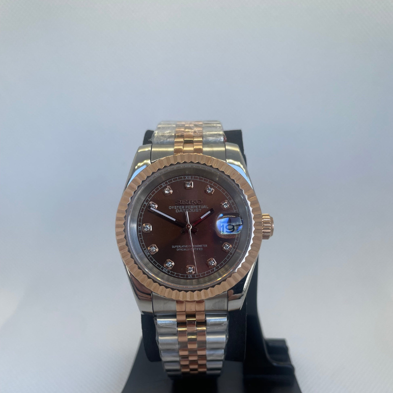 Seikojust "Chocolate Diamonds" – 36/39mm Automatic Watch