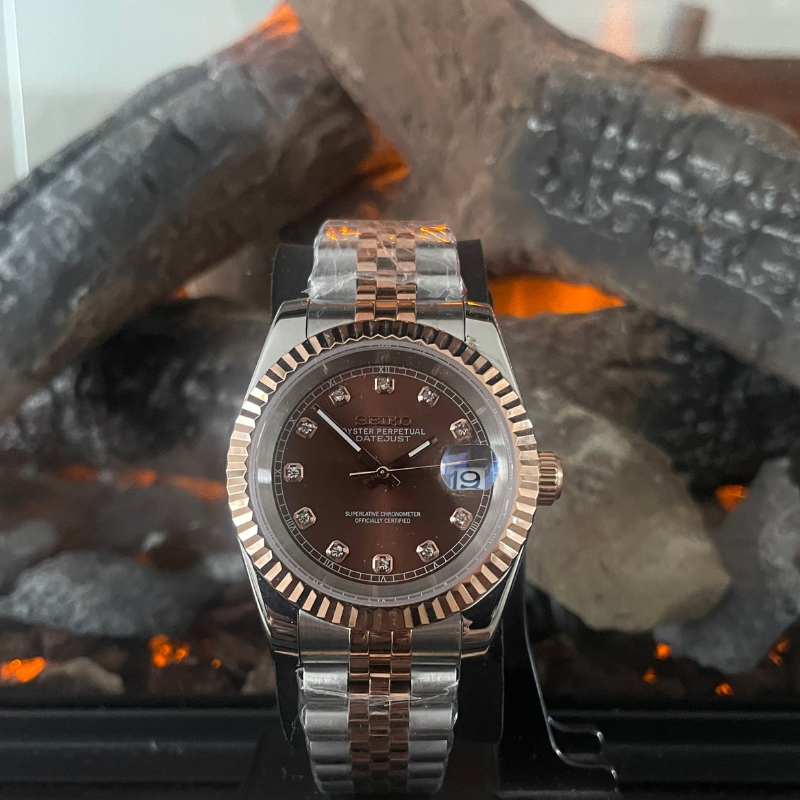 Seikojust "Chocolate Diamonds" – 36/39mm Automatic Watch