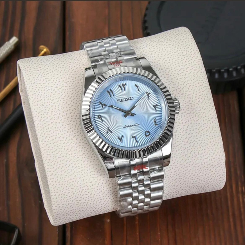 Seikojust "Gradient Blue Arabic" – 36/39mm Automatic Watch