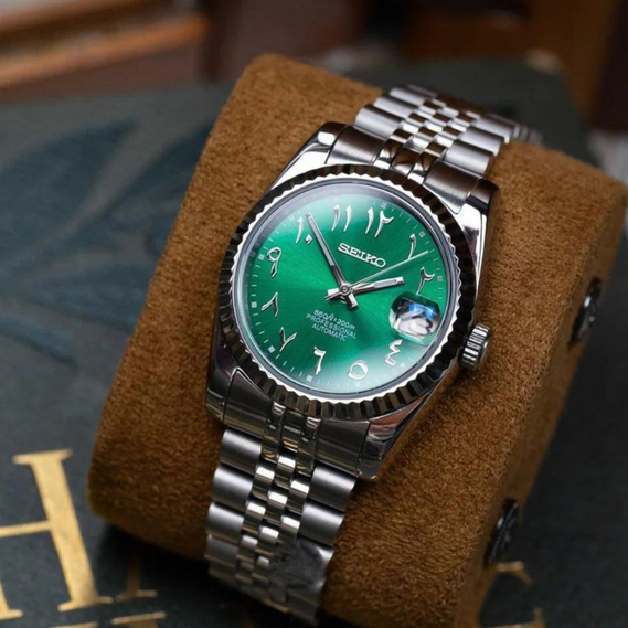 Seikojust "Green Arabic" – 36/39mm Automatic Watch