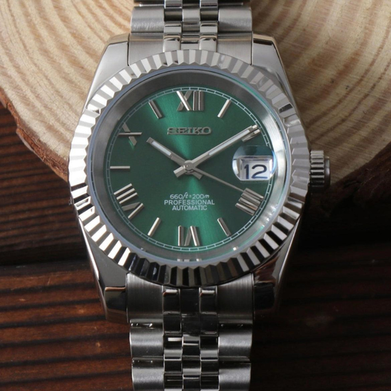 Seikojust "Green Roman" – 36/39mm Automatic Watch