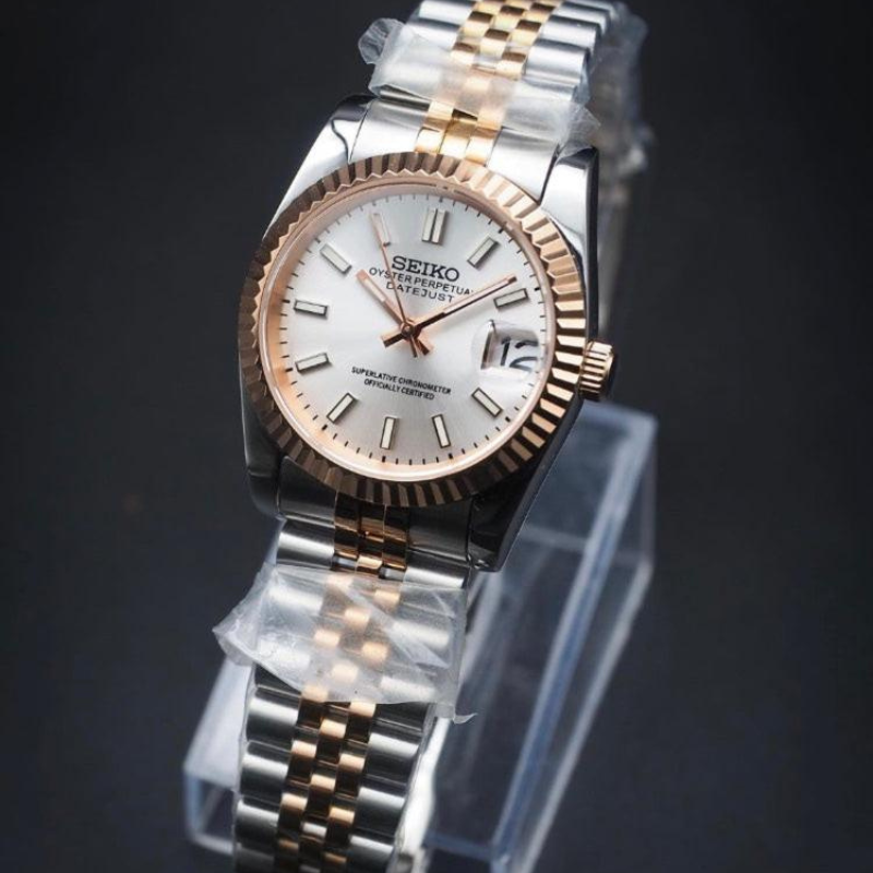 Seikojust “White” Two-Tones – 36mm / 39mm Automatic Watch