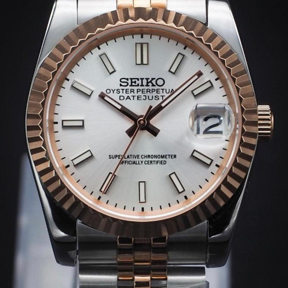 Seikojust “White” Two-Tones – 36mm / 39mm Automatic Watch