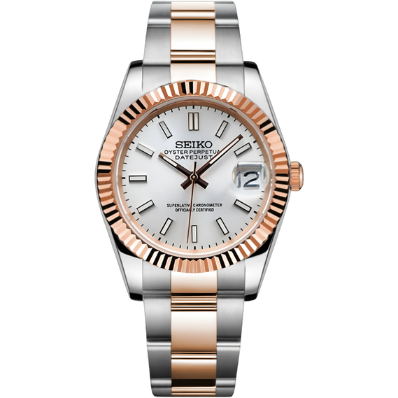 Seikojust “White” Two-Tones – 36mm / 39mm Automatic Watch